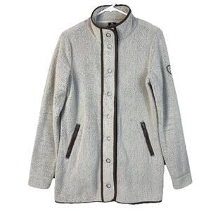 KUHL Jacket Clifton Snap Born in the Mountains Women's S Beige Fleece Sweater